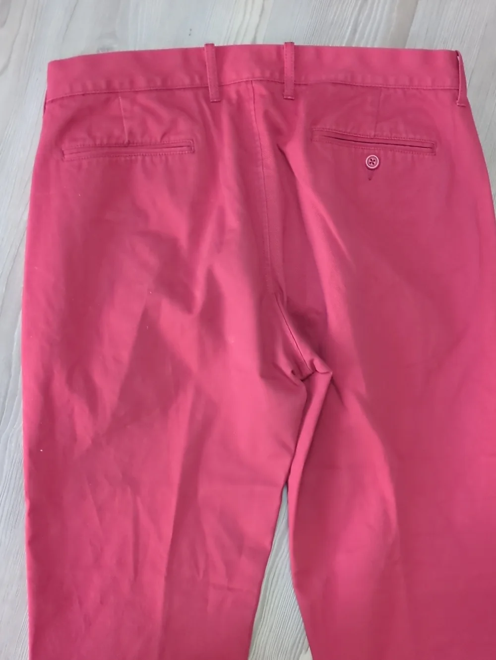 J.Crew The Sutton Chino Pants Mens 34x34 Raspberry Pink Red 100% Cotton Preppy
